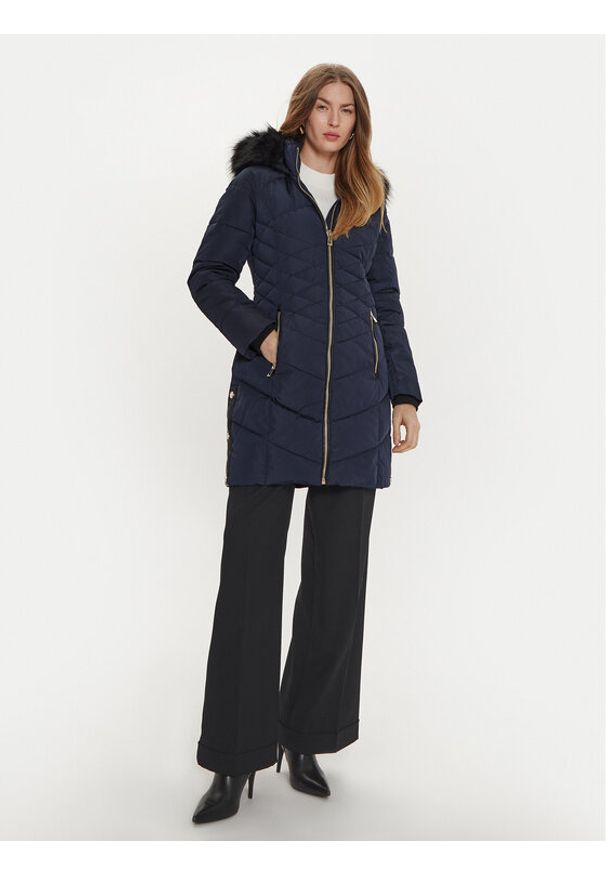 Morgan Kurtka puchowa 242-GCLEO Granatowy Regular Fit. Kolor: niebieski. Materiał: syntetyk. Sezon: zima