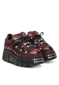 NEW ROCK Sneakersy M-120N-C67 Bordowy. Kolor: czerwony. Materiał: skóra