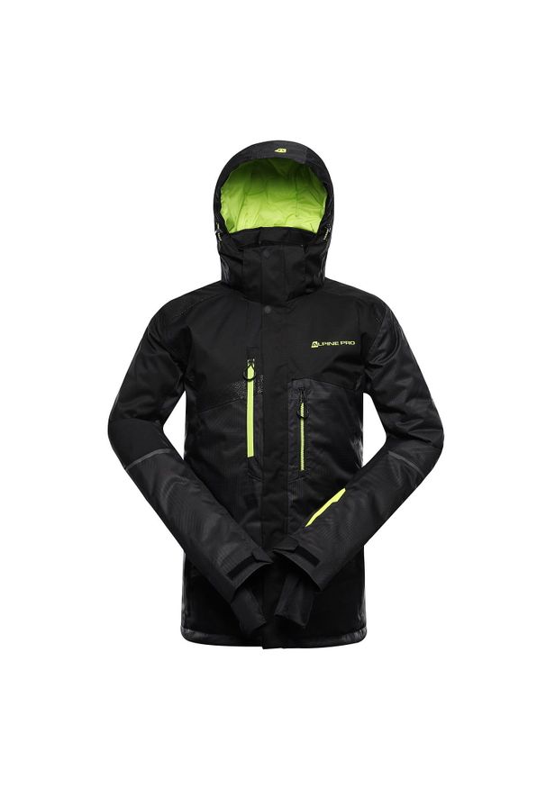 ALPINE PRO - Kurtka męska narciarska snowboardowa 15.000 Alpine Pro Dear 2. Kolor: czarny. Sezon: zima. Sport: snowboard, narciarstwo