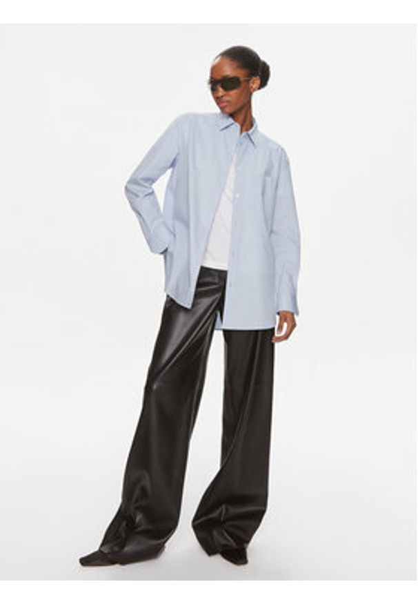 Hugo Koszula 50515741 Niebieski Oversize. Kolor: niebieski. Materiał: bawełna