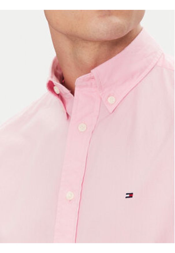 TOMMY HILFIGER - Tommy Hilfiger Koszula MW0MW37550 Różowy Regular Fit. Kolor: różowy. Materiał: bawełna