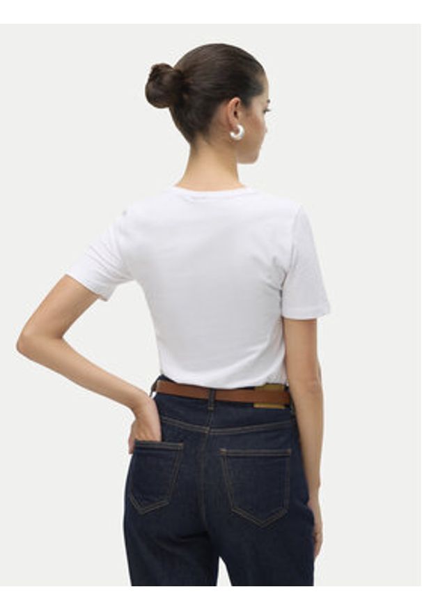 Vero Moda T-Shirt Lulu 10323755 Biały Regular Fit. Kolor: biały. Materiał: bawełna