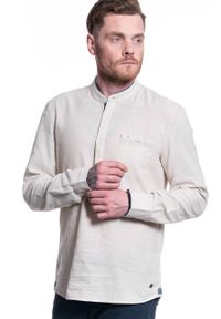 Mustang - MĘSKA KOSZULA MATERIAŁOWA MUSTANG CASPER LINEN SHIRT 1009583 4014. Materiał: materiał #5