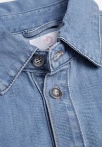 Renee - Niebieska Koszula Denimowa z Bawełną o Kroju Oversize Dinista. Okazja: na co dzień. Kolor: niebieski. Materiał: bawełna. Długość: długie. Styl: casual, boho #5