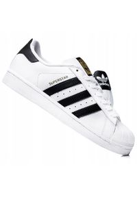 Buty damskie sportowe Adidas SUPERSTAR. Kolor: biały, czarny, żółty, wielokolorowy. Model: Adidas Superstar. Sport: turystyka piesza #1