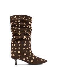 Eva Minge Botki EO-TESS-2117-05 Brązowy. Kolor: brązowy. Materiał: zamsz, skóra #1