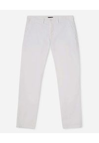North Sails - NORTH SAILS - Białe spodnie Slim-fit Chinos. Kolor: biały. Materiał: len, materiał. Wzór: aplikacja #3