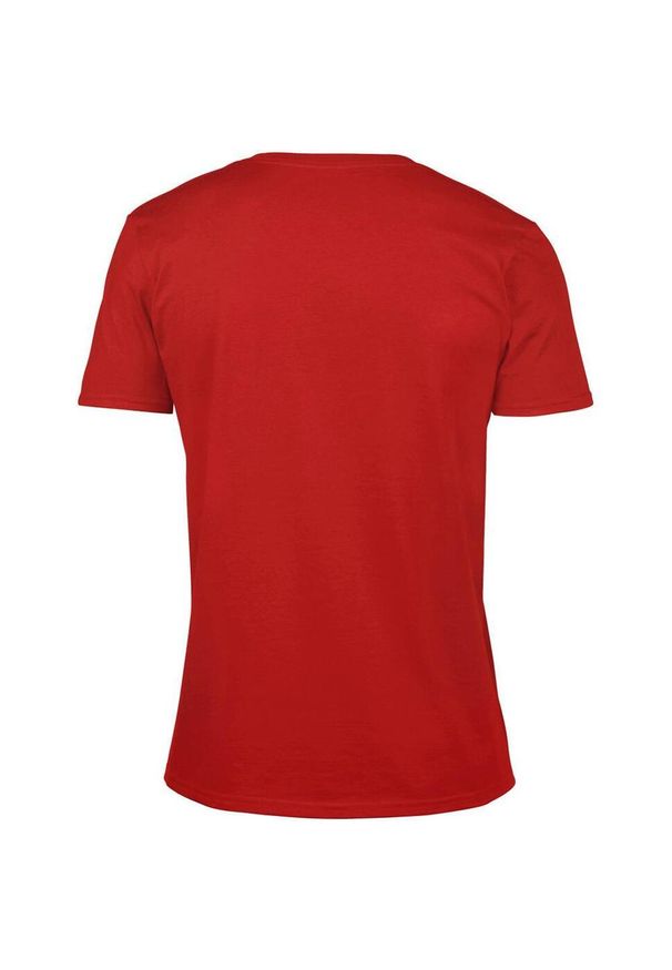 GILDAN - Męska Koszulka Krótki Rękaw Soft Style. Kolor: czerwony. Długość rękawa: krótki rękaw. Długość: krótkie. Sport: turystyka piesza
