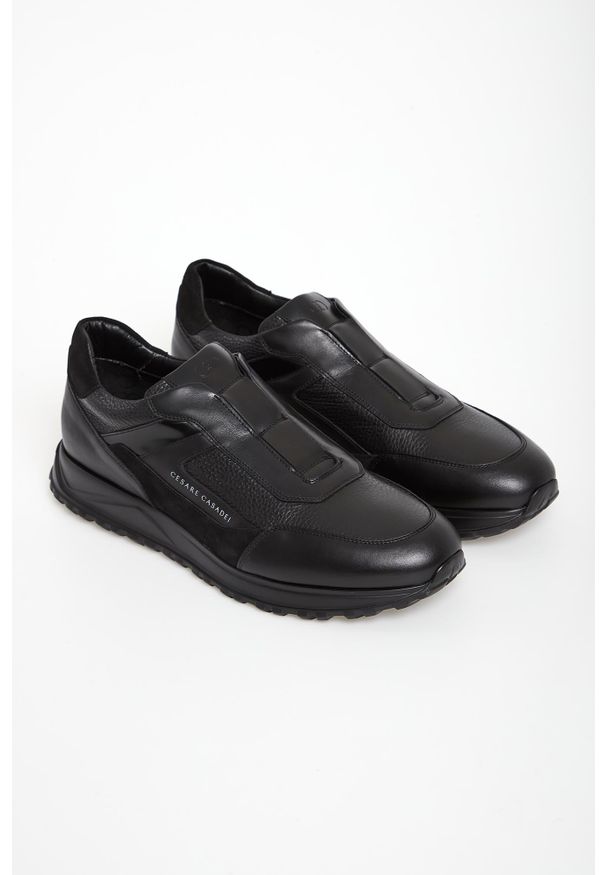 Sneakersy męskie skórzane CESARE CASADEI. Materiał: skóra