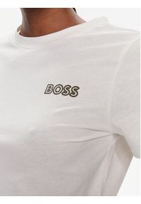 BOSS - Boss T-Shirt Elogobadge 50517925 Écru Slim Fit. Materiał: bawełna #4