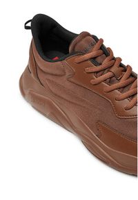 Hugo Sneakersy Leon Runn 50517096 Brązowy. Kolor: brązowy. Materiał: skóra #4