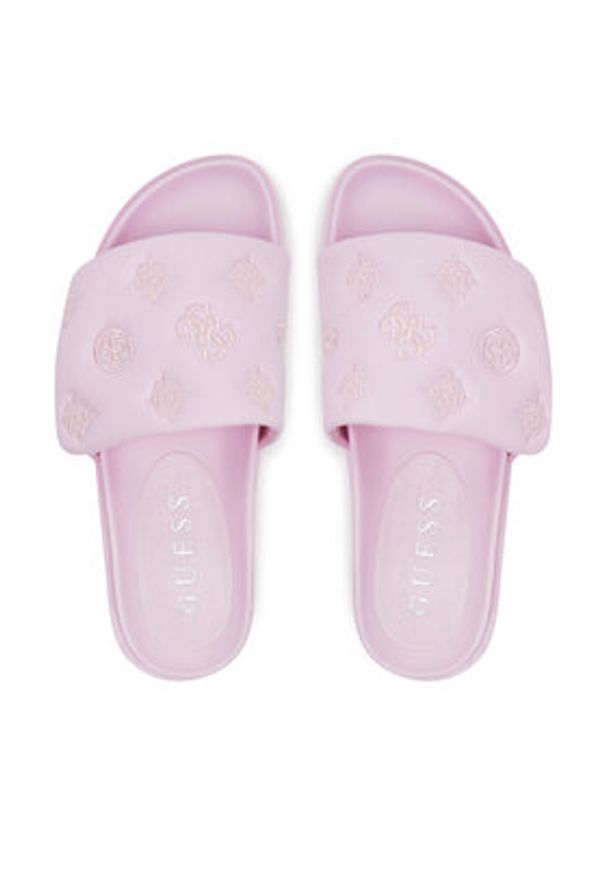 Guess Klapki FLJFA2ELE19 Różowy. Kolor: różowy. Materiał: skóra