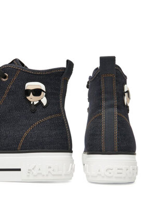 Karl Lagerfeld - KARL LAGERFELD Trampki KL60444D Granatowy. Kolor: niebieski. Materiał: materiał