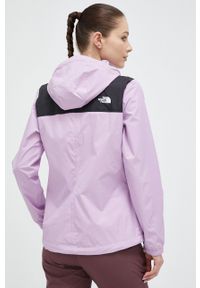 The North Face kurtka outdoorowa Antora kolor fioletowy. Kolor: fioletowy. Materiał: tkanina, włókno, materiał. Długość: długie #4