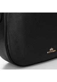 Wittchen - Torebka worek skórzana z otwartą kieszenią z przodu. Kolor: czarny. Wzór: haft. Dodatki: z haftem. Materiał: skórzane. Styl: elegancki #5