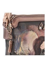 Brązowa Torebka Anekke Stylowa Damska Listonoszka Na Ramię. Kolor: brązowy. Wzór: aplikacja. Styl: elegancki. Rodzaj torebki: na ramię #4