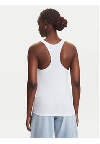 Tommy Jeans Top DW0DW20917 Biały Regular Fit. Kolor: biały