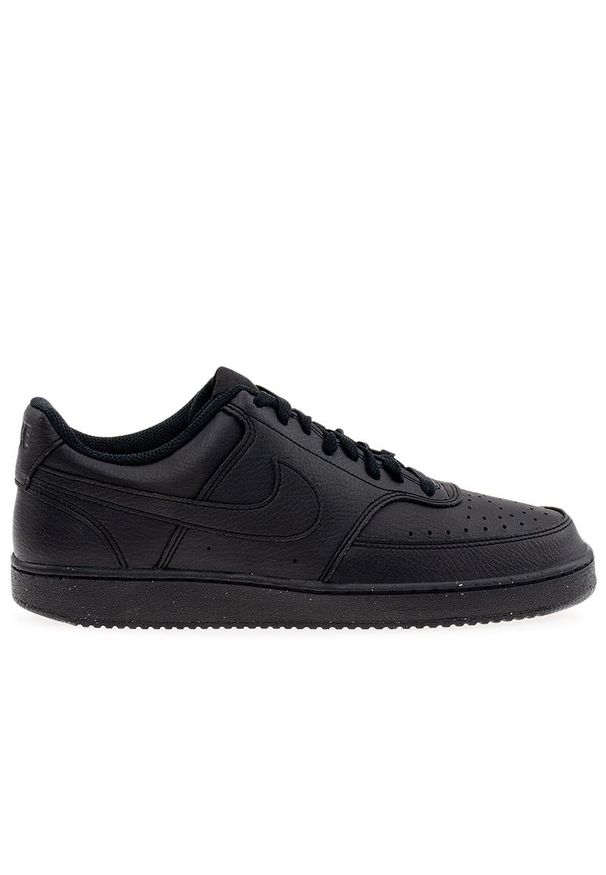Buty męskie Nike Court Vision Low Next Nature DH2987-002 - czarne. Zapięcie: sznurówki. Kolor: czarny. Materiał: guma, materiał, skóra, syntetyk. Szerokość cholewki: normalna. Sezon: lato. Model: Nike Court