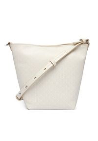 Calvin Klein Torebka Emblem Aop Sm Bucket Crossbody LV04F3506G Biały. Kolor: biały. Materiał: skórzane #5