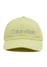 Calvin Klein Czapka z daszkiem Bb Cap K60K608210 Żółty. Kolor: żółty. Materiał: materiał #2