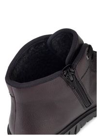 Rieker Trzewiki Y3407-35 Bordowy. Kolor: czerwony. Materiał: materiał #2