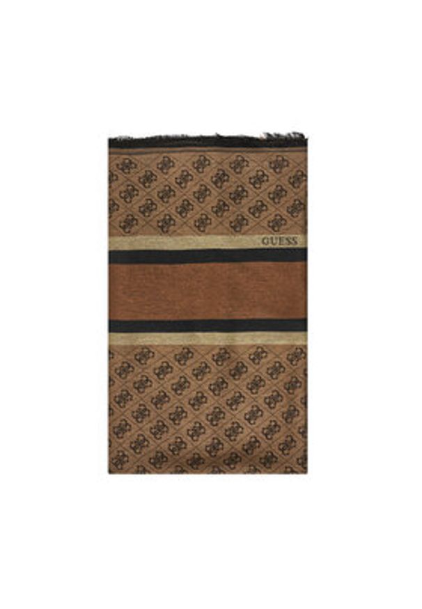 Guess Szal AM9492 POL03 Brązowy. Kolor: brązowy. Materiał: materiał, wiskoza