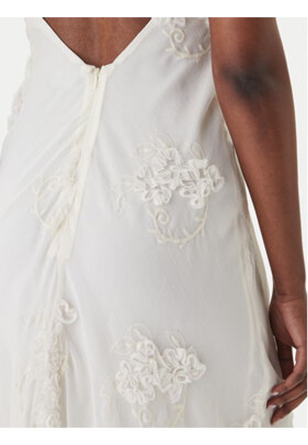 BARDOT - Bardot Sukienka wieczorowa Romaya 60334DB Écru Regular Fit. Materiał: syntetyk. Styl: wizytowy