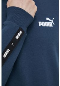 Puma bluza męska kolor granatowy z nadrukiem. Kolor: niebieski. Materiał: materiał, dzianina. Wzór: nadruk #5