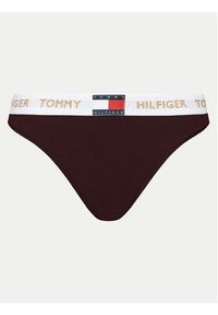 TOMMY HILFIGER - Tommy Hilfiger Stringi UW0UW05655 Bordowy. Kolor: czerwony. Materiał: bawełna #7