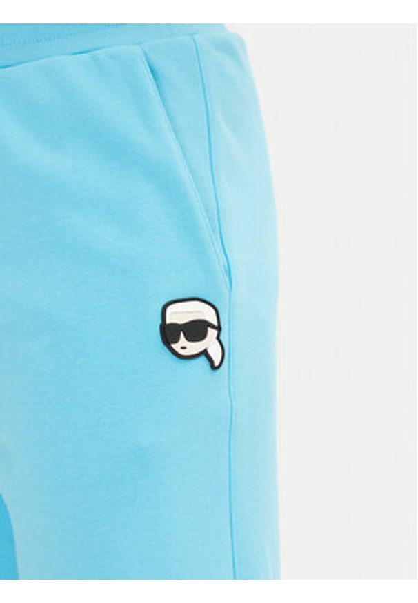 Karl Lagerfeld - KARL LAGERFELD Szorty sportowe 705014 552900 Błękitny Regular Fit. Kolor: niebieski. Materiał: bawełna. Styl: sportowy