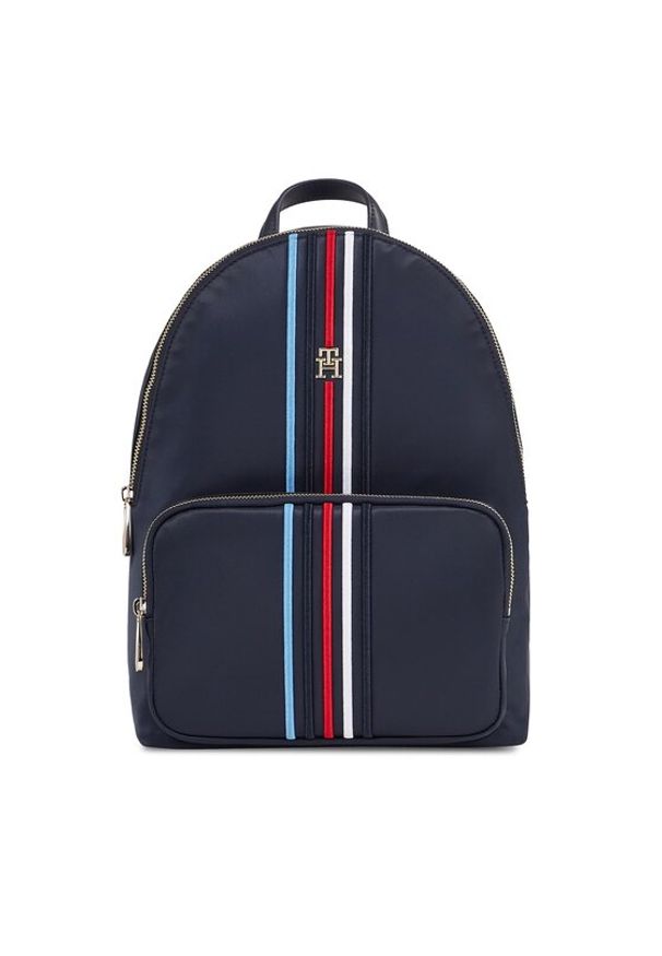 TOMMY HILFIGER - Tommy Hilfiger Plecak Poppy Backpack Corp AW0AW16116 Granatowy. Kolor: niebieski. Materiał: materiał