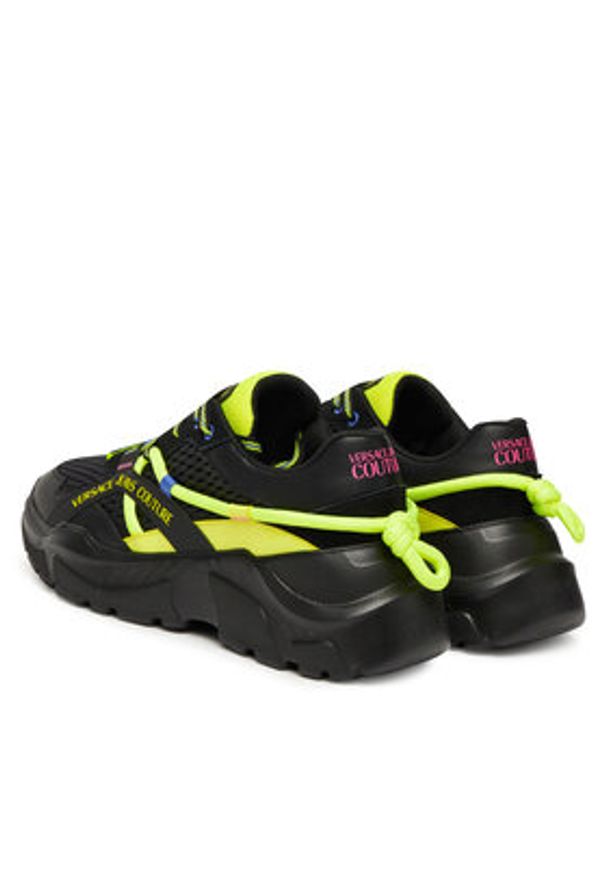 Versace Jeans Couture Sneakersy Fondo Speedtrack 79YA3SC3 Czarny. Kolor: czarny. Materiał: materiał, mesh