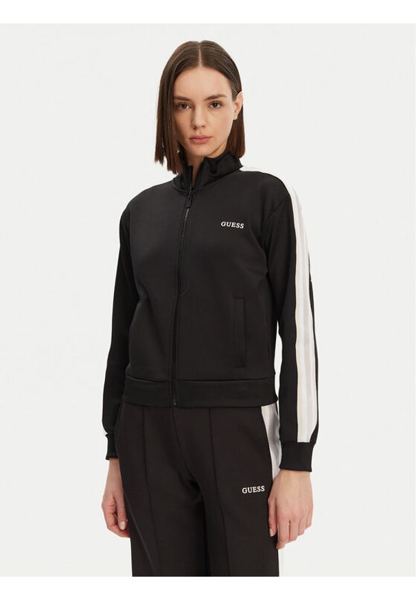 Guess Bluza V5GQ18 KCRU2 Czarny Regular Fit. Kolor: czarny. Materiał: syntetyk