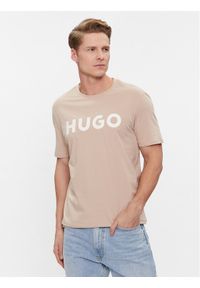 Hugo T-Shirt Dulivio 50467556 Beżowy Regular Fit. Kolor: beżowy. Materiał: bawełna #1