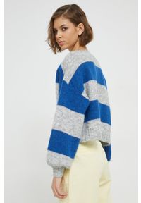 only - Only sweter damski. Kolor: niebieski. Materiał: poliester, dzianina #3