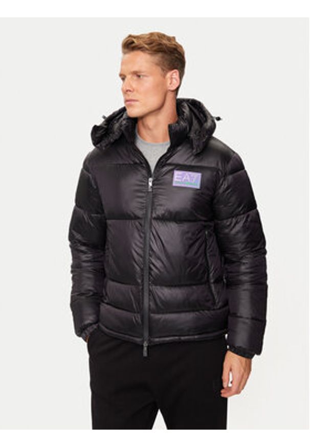 EA7 Emporio Armani Kurtka zimowa 6DPB71 PN2MZ 1200 Czarny Regular Fit. Kolor: czarny. Materiał: syntetyk. Sezon: zima