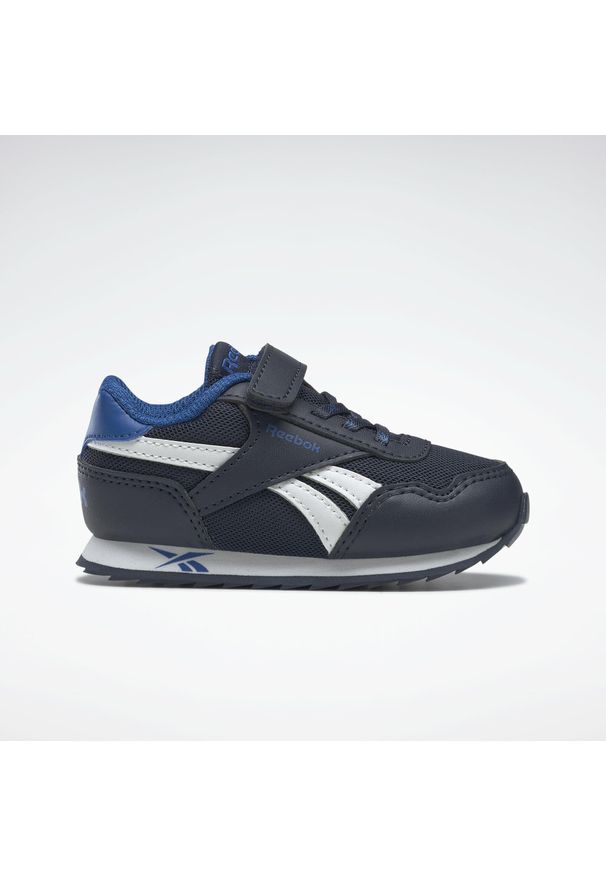 Reebok - BUTY na co dzień dziecięce REEBOK ROYAL CLASSIC JOGGER 3 na rzepy. Okazja: na co dzień. Zapięcie: rzepy. Kolor: biały, niebieski, wielokolorowy. Model: Reebok Royal, Reebok Classic. Sport: turystyka piesza