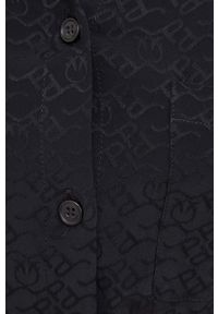 Pinko sukienka z domieszką jedwabiu kolor czarny mini. Okazja: na co dzień. Kolor: czarny. Materiał: jedwab. Długość rękawa: długi rękaw. Typ sukienki: proste. Styl: casual. Długość: mini #5