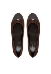 Tory Burch Baleriny Cap-Toe Ballet 169866 Brązowy. Kolor: brązowy. Materiał: skóra #3