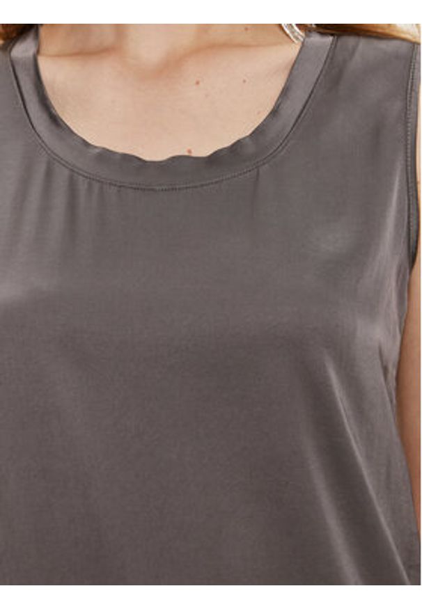 ViCOLO Bluzka TB0038 Szary Regular Fit. Kolor: szary. Materiał: satyna, wiskoza