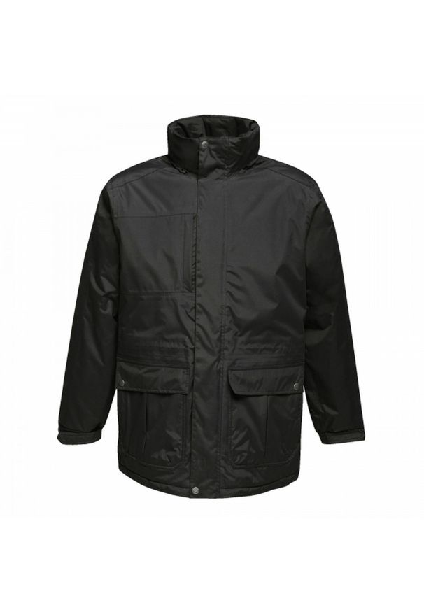 Regatta - Męska Kurtka Parka Przeciwdeszczowa Darby III. Kolor: czarny. Sport: turystyka piesza
