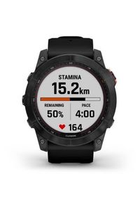 GARMIN - Zegarek sportowy Garmin Fenix 7X Solar czarny. Rodzaj zegarka: cyfrowe. Kolor: czarny. Materiał: materiał. Styl: sportowy #5