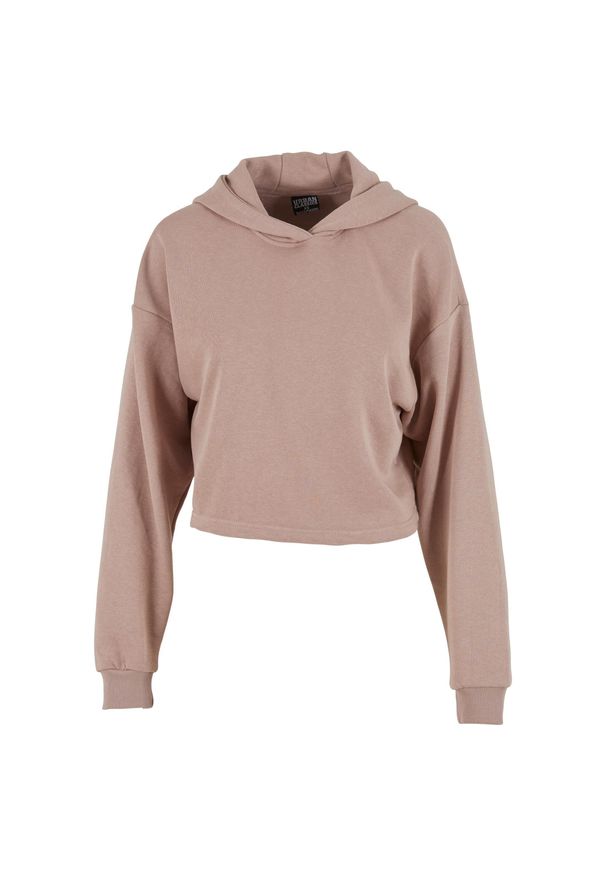 Damska szeroka bluza cropped Urban Classics Light Terry. Kolor: różowy