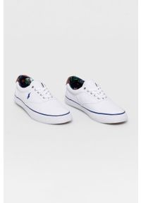 Polo Ralph Lauren - Tenisówki. Nosek buta: okrągły. Zapięcie: sznurówki. Kolor: biały. Materiał: guma #3