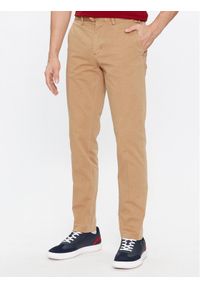 TOMMY HILFIGER - Tommy Hilfiger Spodnie materiałowe Hampton MW0MW32568 Beżowy Slim Fit. Kolor: beżowy. Materiał: bawełna #1