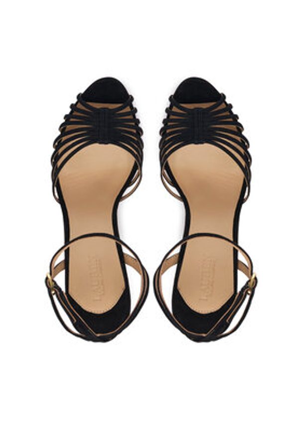Lauren Ralph Lauren - LAUREN RALPH LAUREN Sandały 802P15738001 Czarny. Kolor: czarny. Materiał: skóra, zamsz