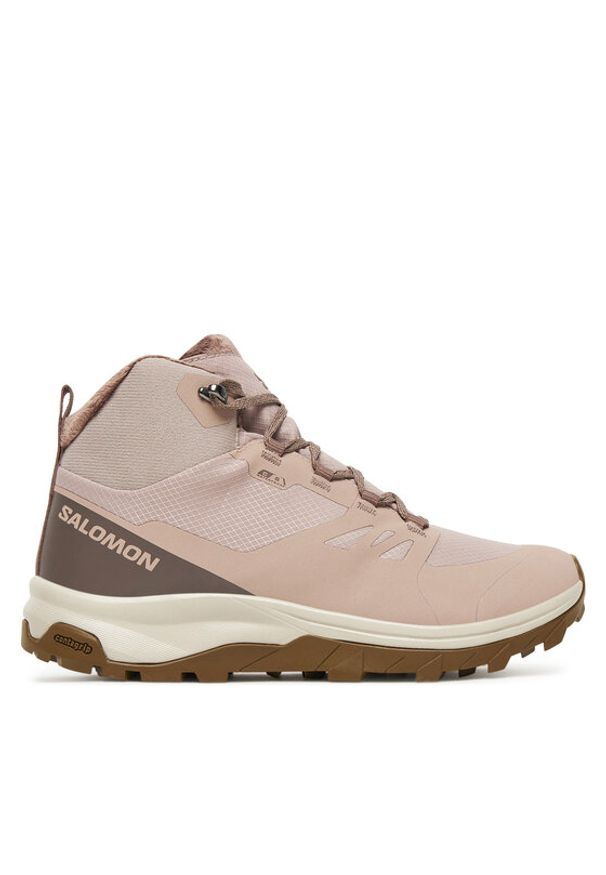 salomon - Salomon Trekkingi Outsnap Waterproof L47854100 Różowy. Kolor: różowy. Materiał: materiał