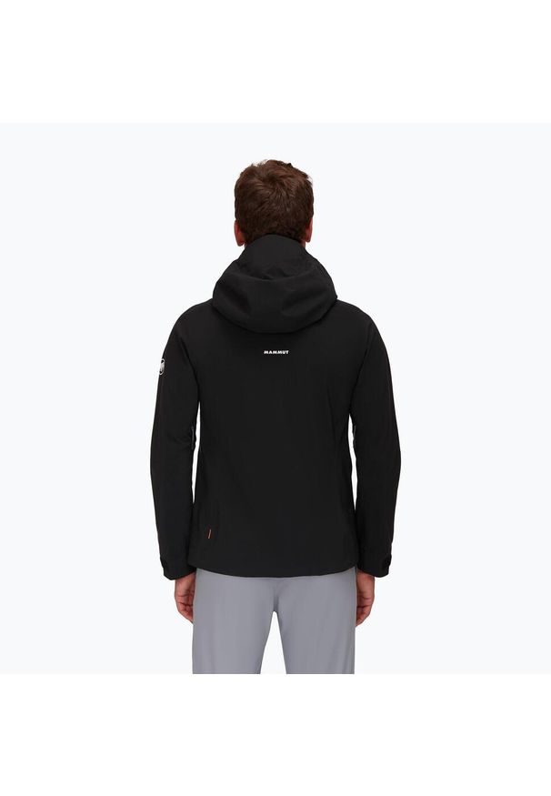 Kurtka przeciwdeszczowa męska Mammut Alto Guide HS Hooded. Kolor: czarny. Sport: turystyka piesza