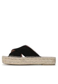 Manebi Espadryle Double Sole X Bands Sandals K 1.0 DX Czarny. Kolor: czarny. Materiał: zamsz, skóra