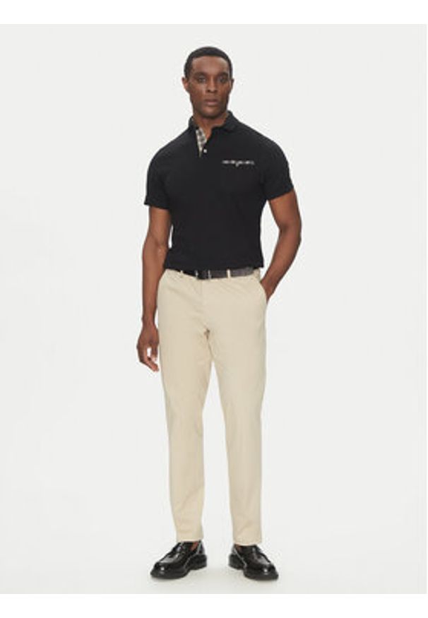 Barbour Polo Corpatch MML1071BK71 Czarny Tailored Fit. Typ kołnierza: polo. Kolor: czarny. Materiał: bawełna